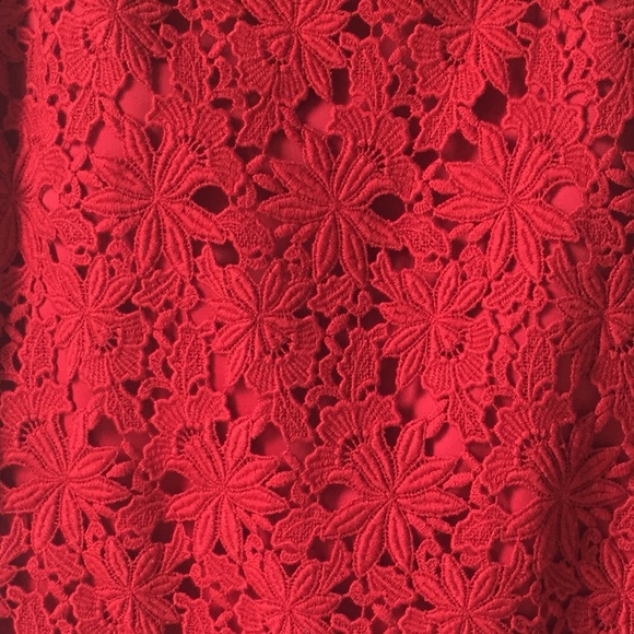 New dark red lace pencil skirt - Picture 2 of 7